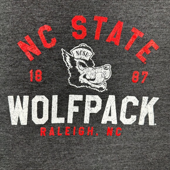 NC State Wolfpack T-Shirt Short Sleeve Tee Mens Large Gray Crewneck Champion - Picture 5 of 8